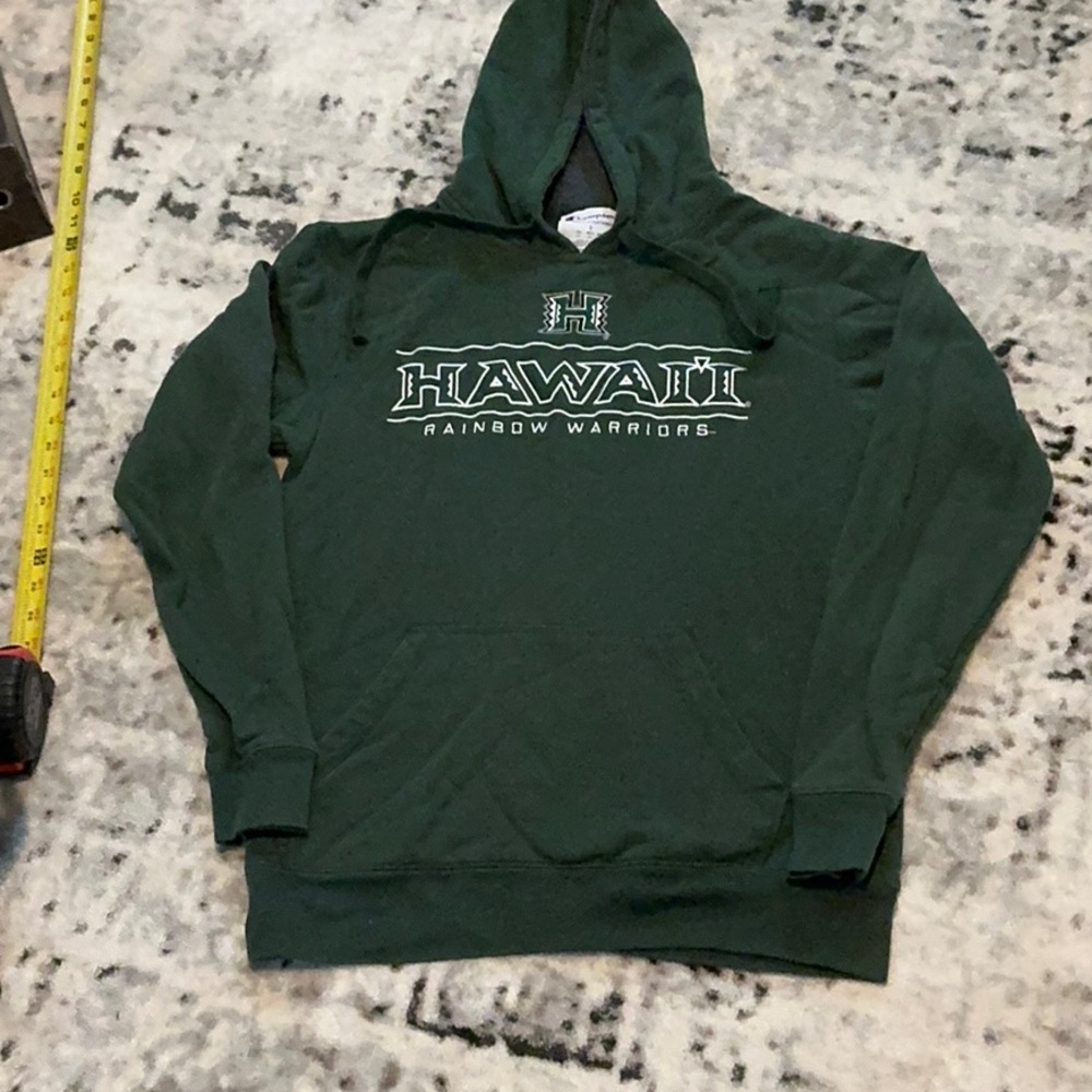 Champion Hawaii Rainbow Warriors Green Hoodie Adult Small